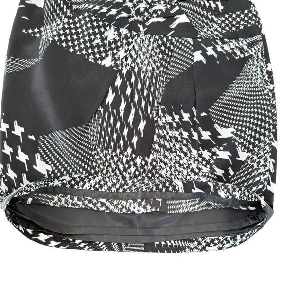 Worthington Black Multi Print Ruched Pleated Contour Waist‎ Mini Skirt - Picture 13 of 14